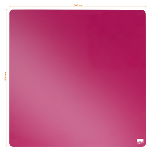 Whiteboard Tegel Nobo 36x36cm Magnetisch Roze Gelakt