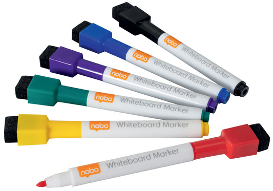 Rexel Whiteboard Mini Marker, droog uitwisbaar, Ass, inclusief wisser en cleaner
