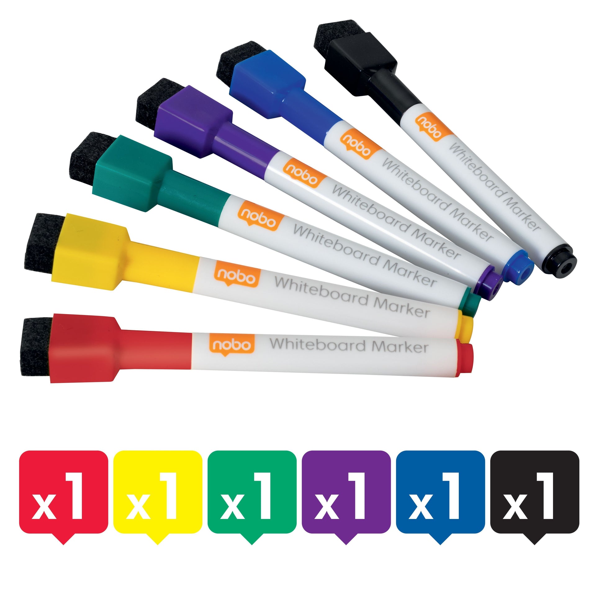 Rexel Whiteboard Mini Marker, droog uitwisbaar, Ass, inclusief wisser en cleaner - 3