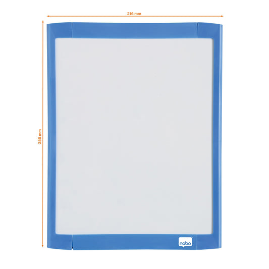 Nobo Gelakt Magnetisch Whiteboard 21,6x28cm, assorti lijstkleuren