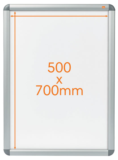 Kliklijst Nobo 700x500mm aluminium met anti-reflectie folie - 2