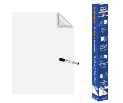 Magic-Chart Whiteboard 60x80cm statisch, herbruikbaar en milieuvriendelijk