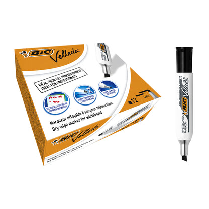 Viltstift Bic 1781 Whiteboard schuin L zwart - 2