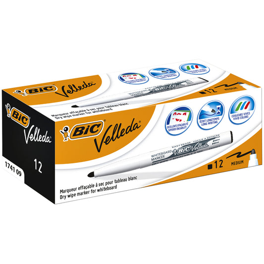 Viltstift Bic 1741 Whiteboard rond M zwart