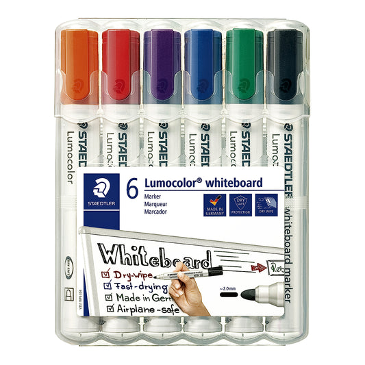 Staedtler Lumo 351 Whiteboard Viltstift 6 Stuks Assorti