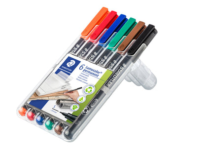 Viltstift Staedtler OHP Lumocolor SF Zwart, Perm, 0,4mm - 2