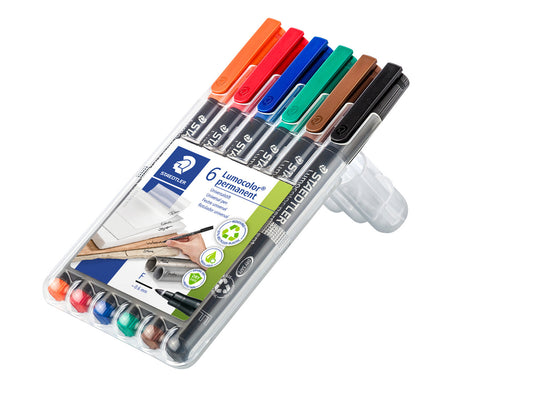 Staedtler OHP Lumo F 318 Perm 0,6mm Blauw