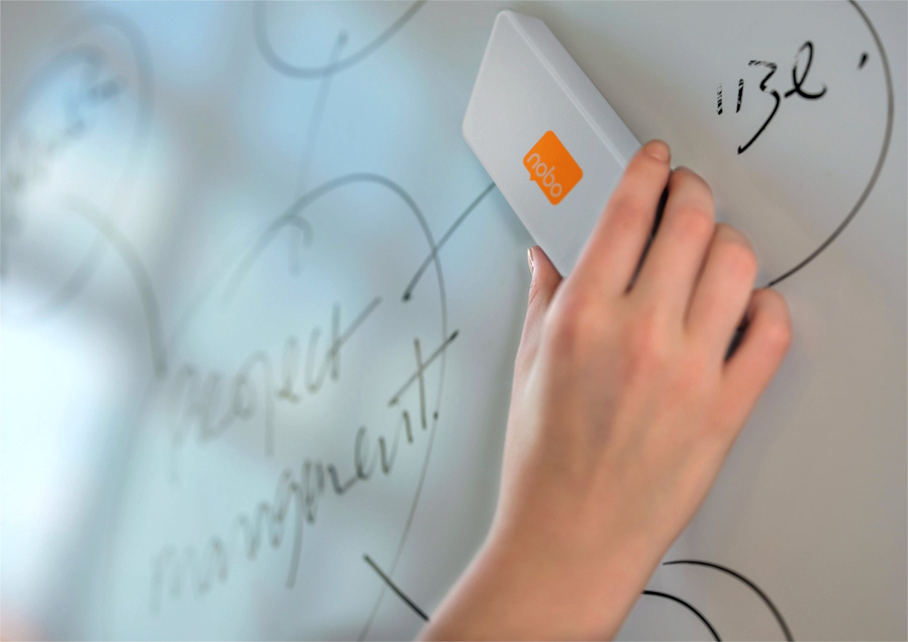 Magnetische Whiteboardwisser Nobo met Vervangbare Strips - 89x40mm - 2