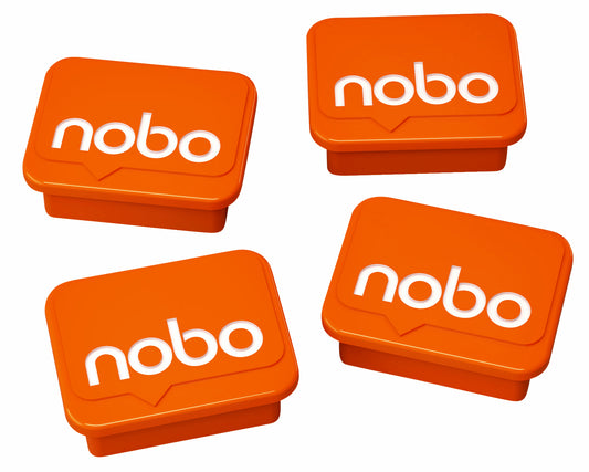 Nobo whiteboardmagnet 22mm, oranje, geschikt voor droog uitwissen