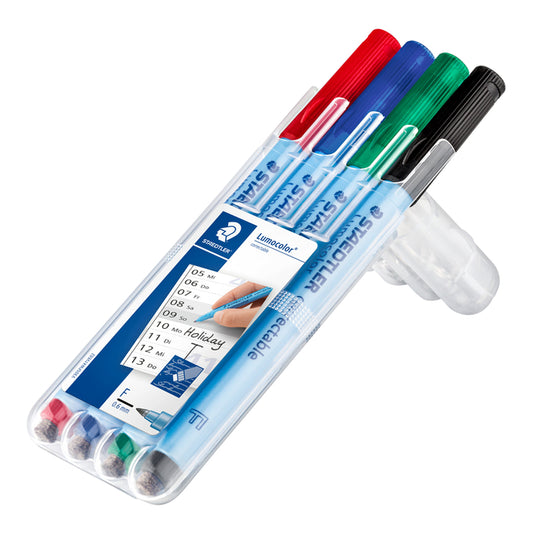 Viltstift Staedtler Lumo F 305 Correcteerbare Assortiment
