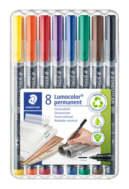 Viltstift Staedtler OHP Lumocolor M Perm, Zwart