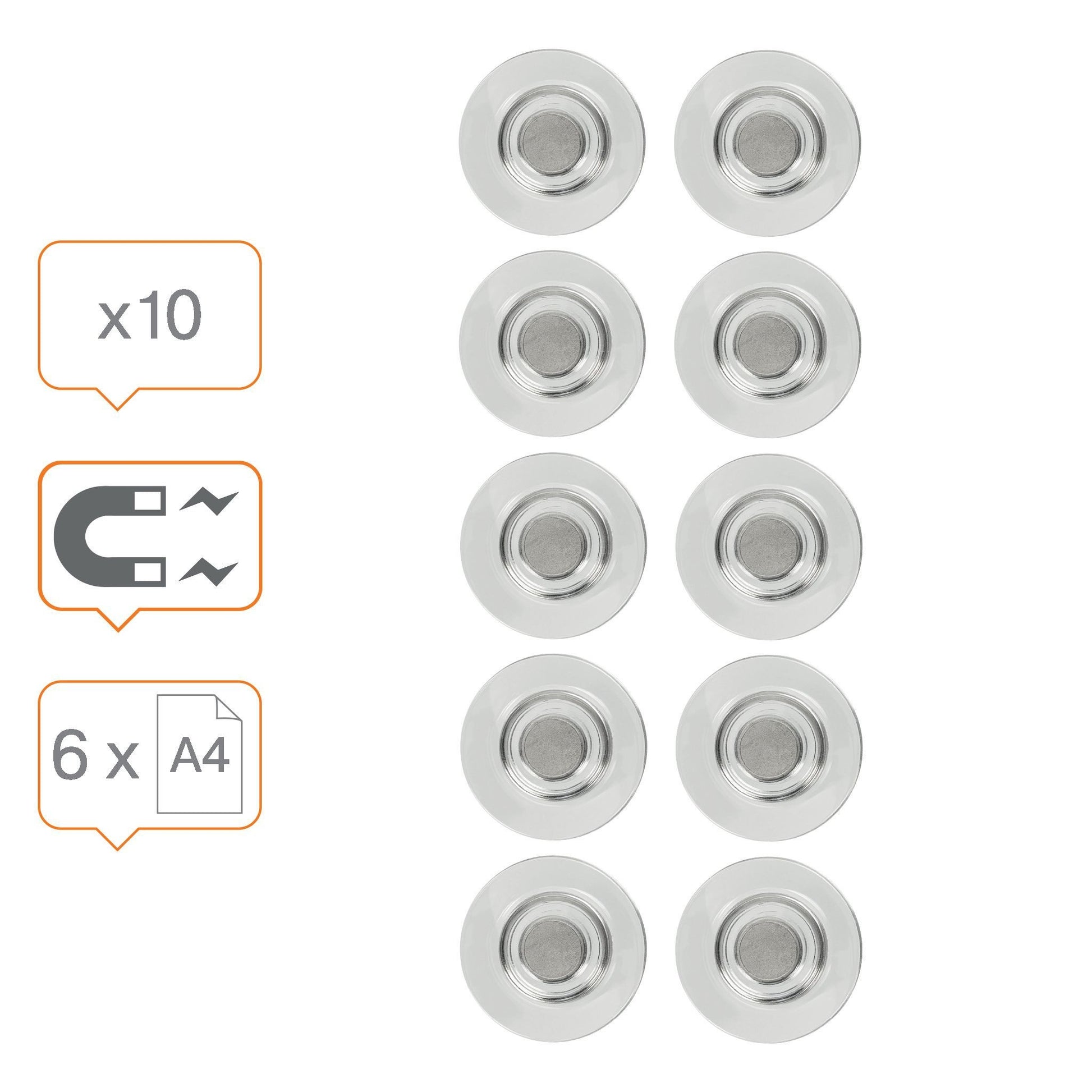 Glasbordmagneet Nobo, 32mm, extra sterk - 3