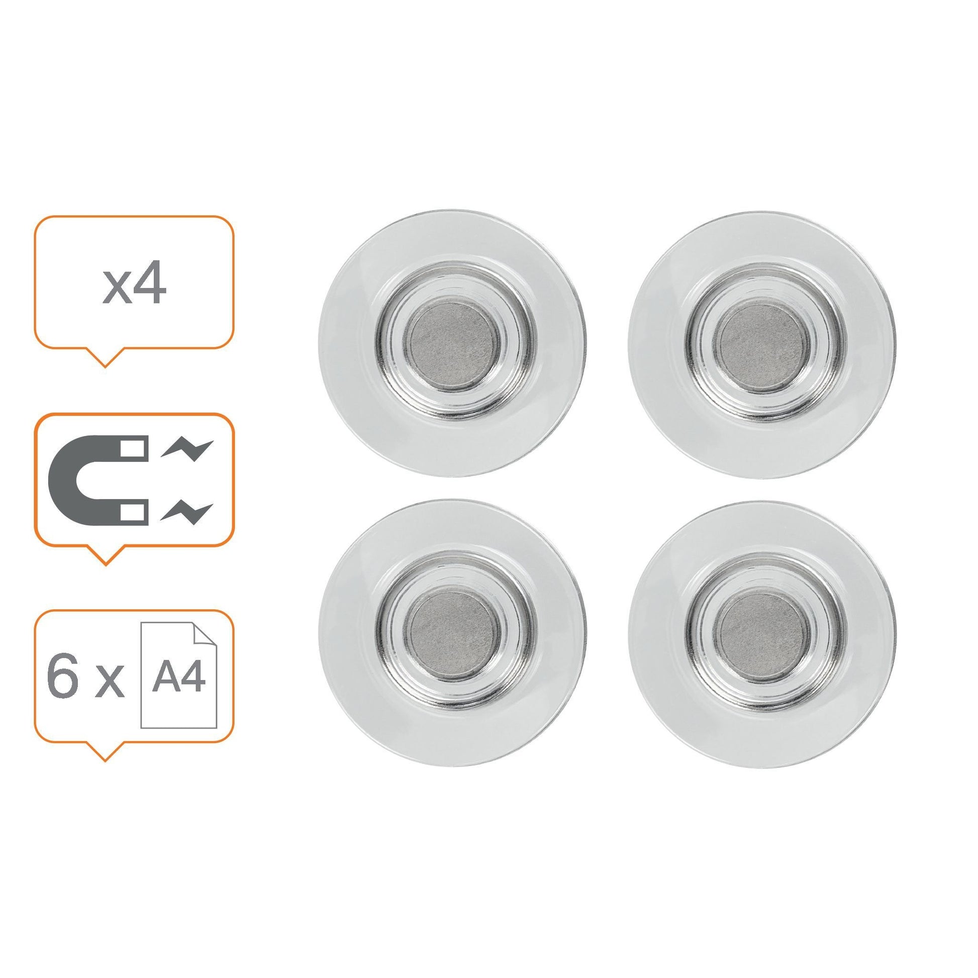 Glasbordmagneet Nobo, 32mm, extra sterk - 3