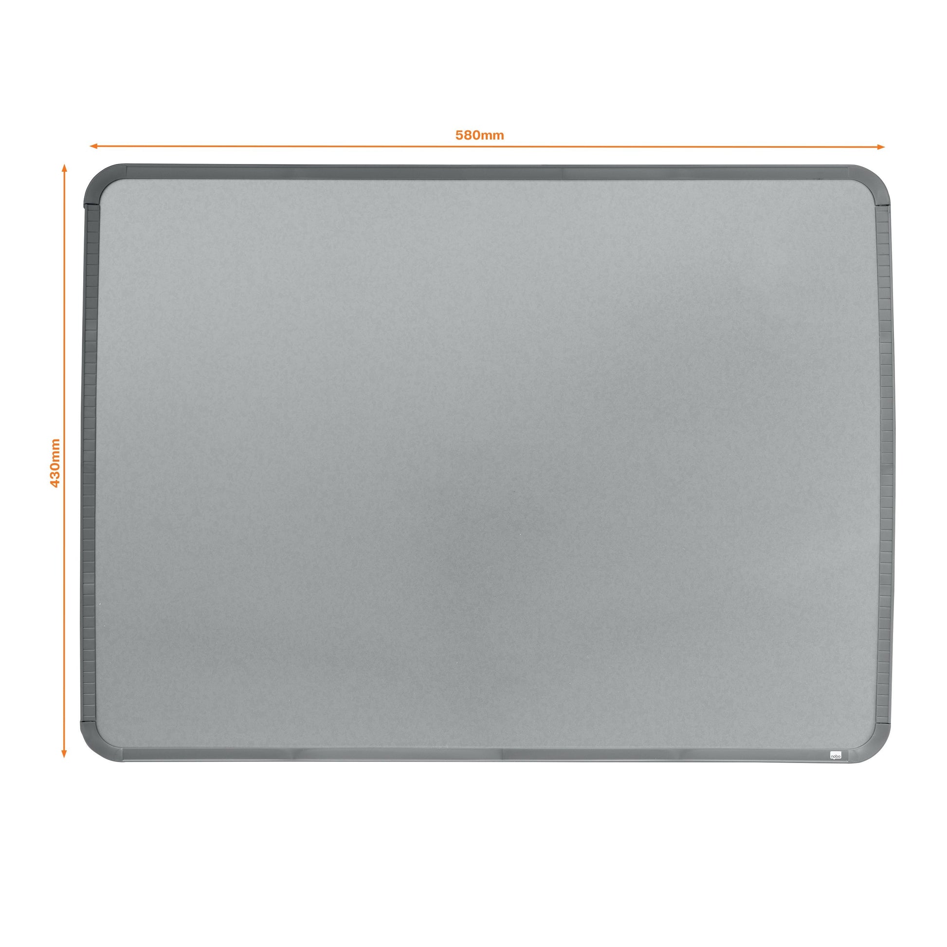 Whiteboard Nobo Slimline 43x58cm Zilver, magnetisch en droog uitwisbaar - 3