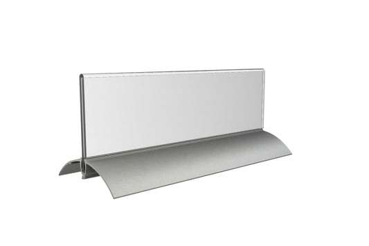 Tafelnaambord Europel 2 61x210mm Acryl met Aluminiumvoet