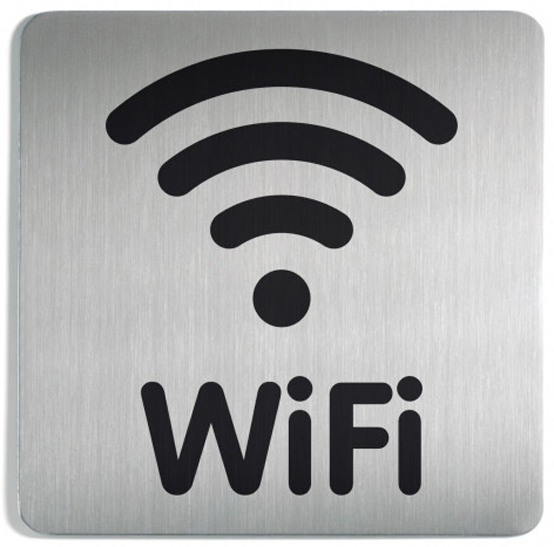 WiFi Vlak Pictogram 150x150 mm RVS