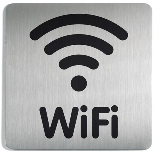 WiFi Vlak Pictogram 150x150 mm RVS