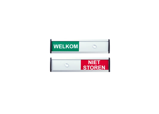Informatiebord Welkom/Niet Storen 125x30mm Aluminium