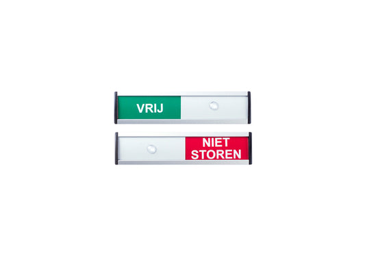 Informatiebord Vrijkomen/Niet Storen 125x30 mm Aluminium schuifbord