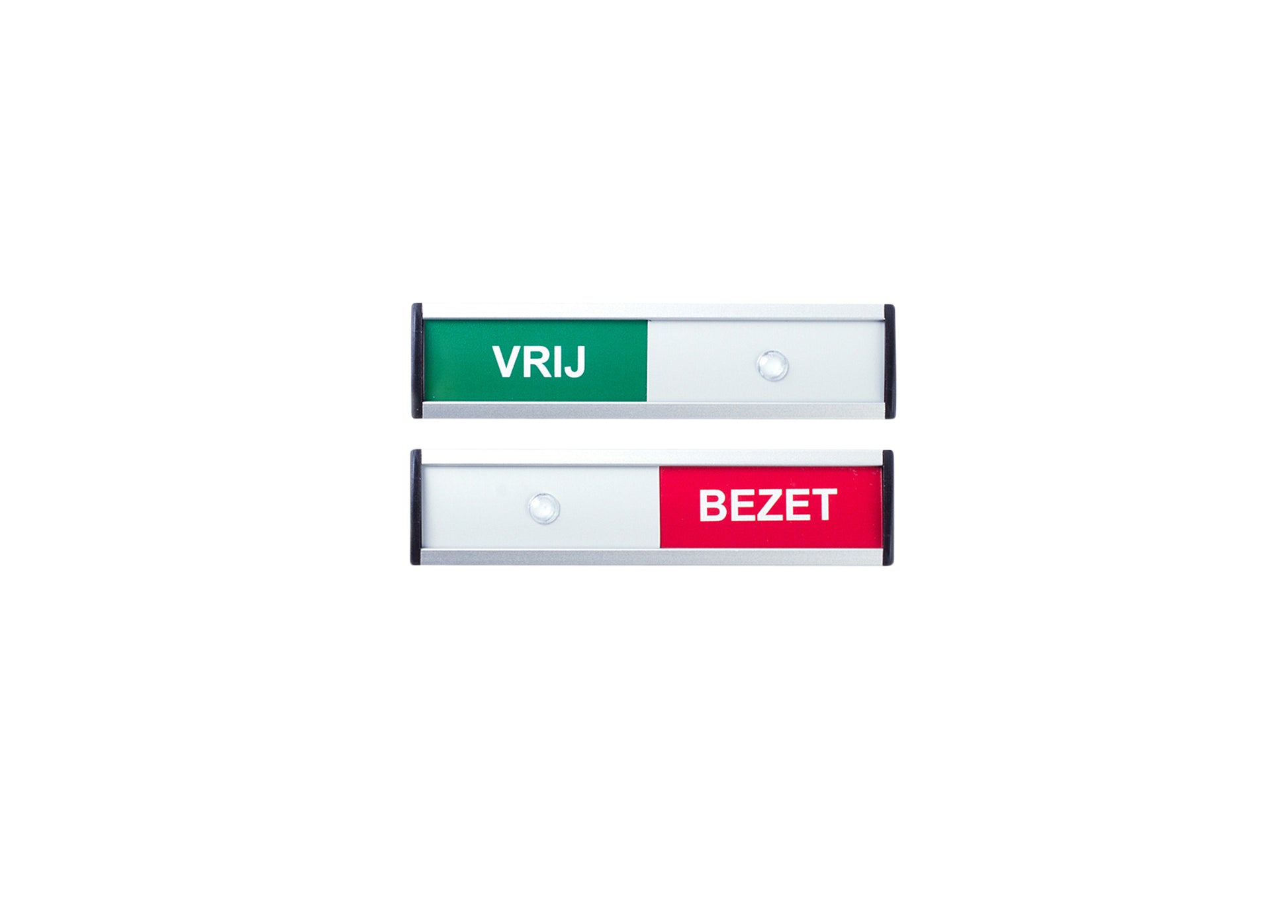 Informatiebord Vrij/Bezet 125x30 mm Aluminium schuifbord