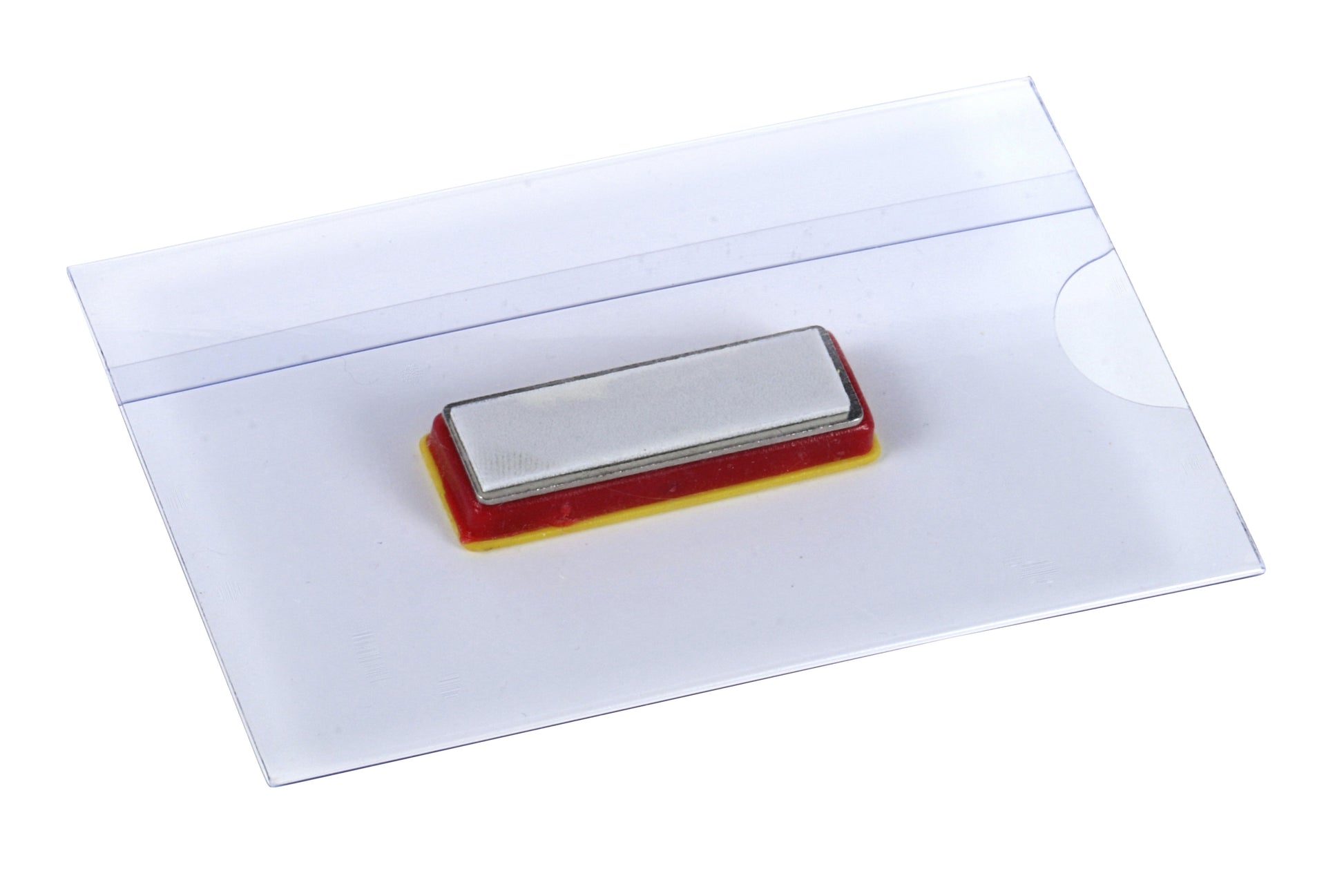 Badge Europel magnetisch 90x55mm, transparant
