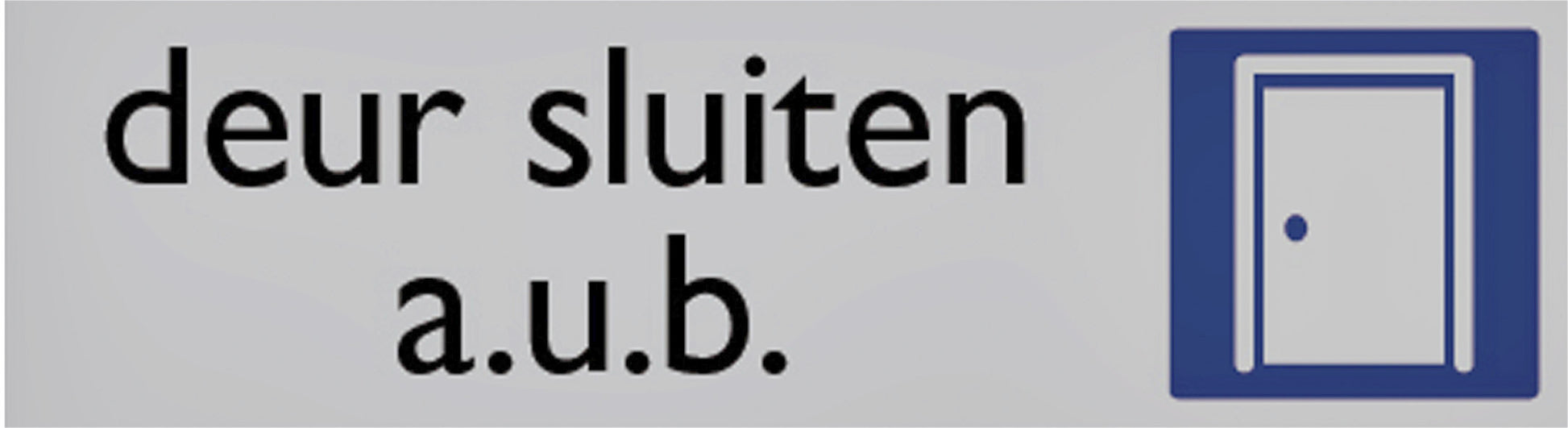 Deur Sluiten Pictogram 165x44 mm Tweekleuren