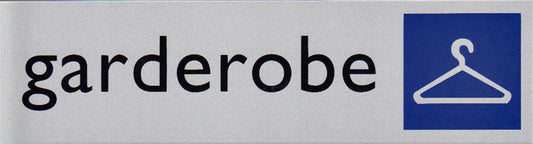 Garderobe Pictogram 165x44 mm Tweekleuren