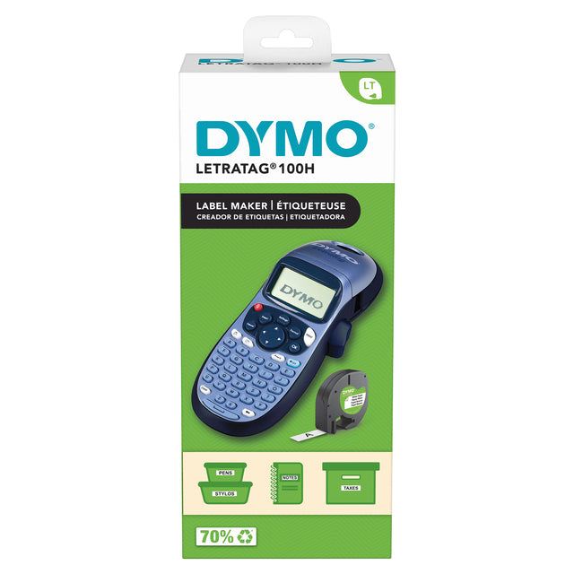 Dymo LetraTag 100H labelprinter voor 12mm tapes in blauw