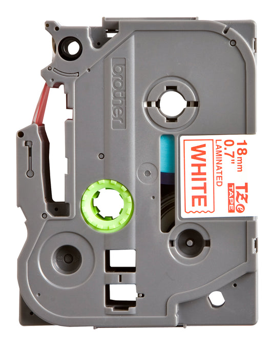 Brother TZE-242 Gelamineerde Labeltape 18mm Wit/Rood - 2
