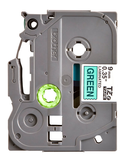 Brother TZE-721 Gelamineerde Labeltape 9mm Groen/Zwart - 2