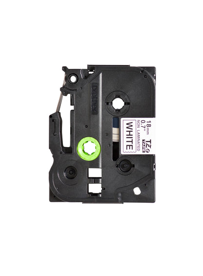 Brother TZE-N241 Niet-gelamineerde Labeltape 18mmx8m Wit/Zwart - 2