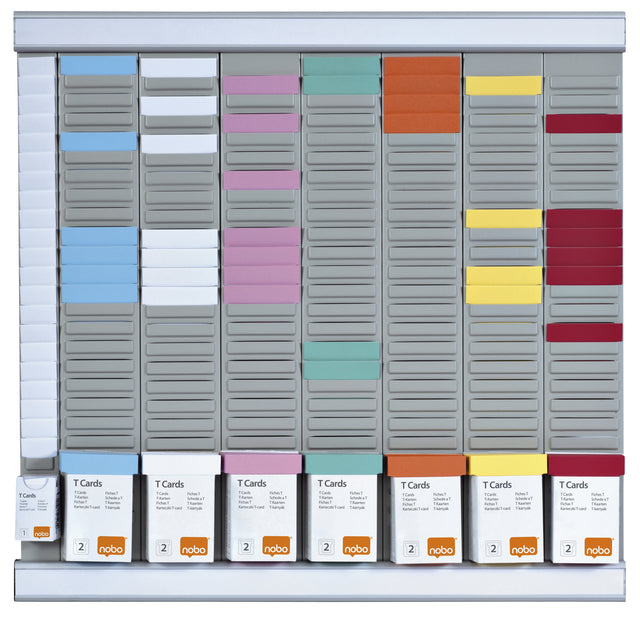 Nobo Jaar/Maand Planbord 12 Panelen met 32 Sleuven - Metaal