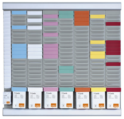 Nobo Jaar/Maand Planbord 12 Panelen met 32 Sleuven - Metaal