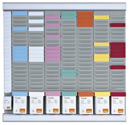 Nobo Jaar/Maand Planbord 12 Panelen met 32 Sleuven - Metaal