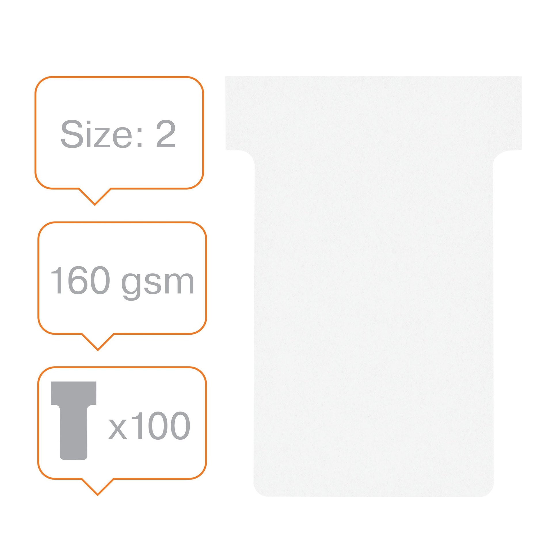 Planbord T-Kaart NOBO 48mm Wit, Pak van 100 stuks - 3