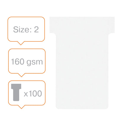 Planbord T-Kaart NOBO 48mm Wit, Pak van 100 stuks - 3