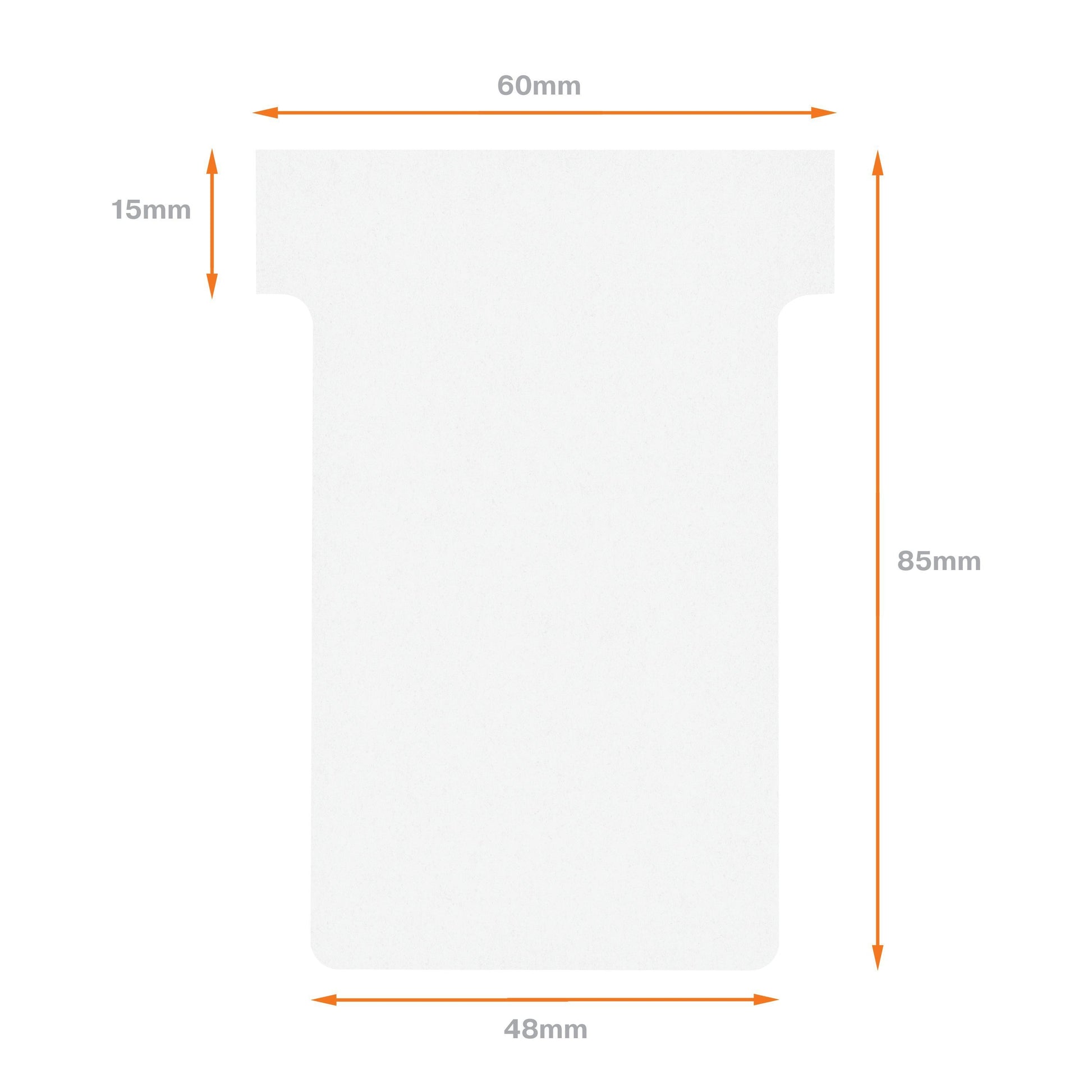 Planbord T-Kaart NOBO 48mm Wit, Pak van 100 stuks - 4
