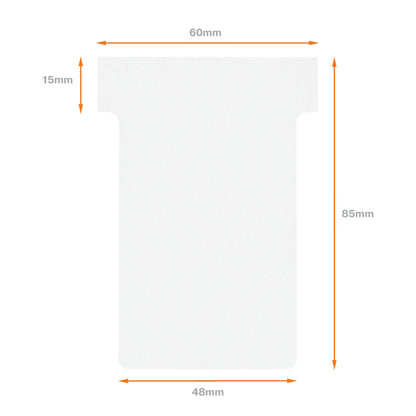 Planbord T-Kaart NOBO 48mm Wit, Pak van 100 stuks - 4