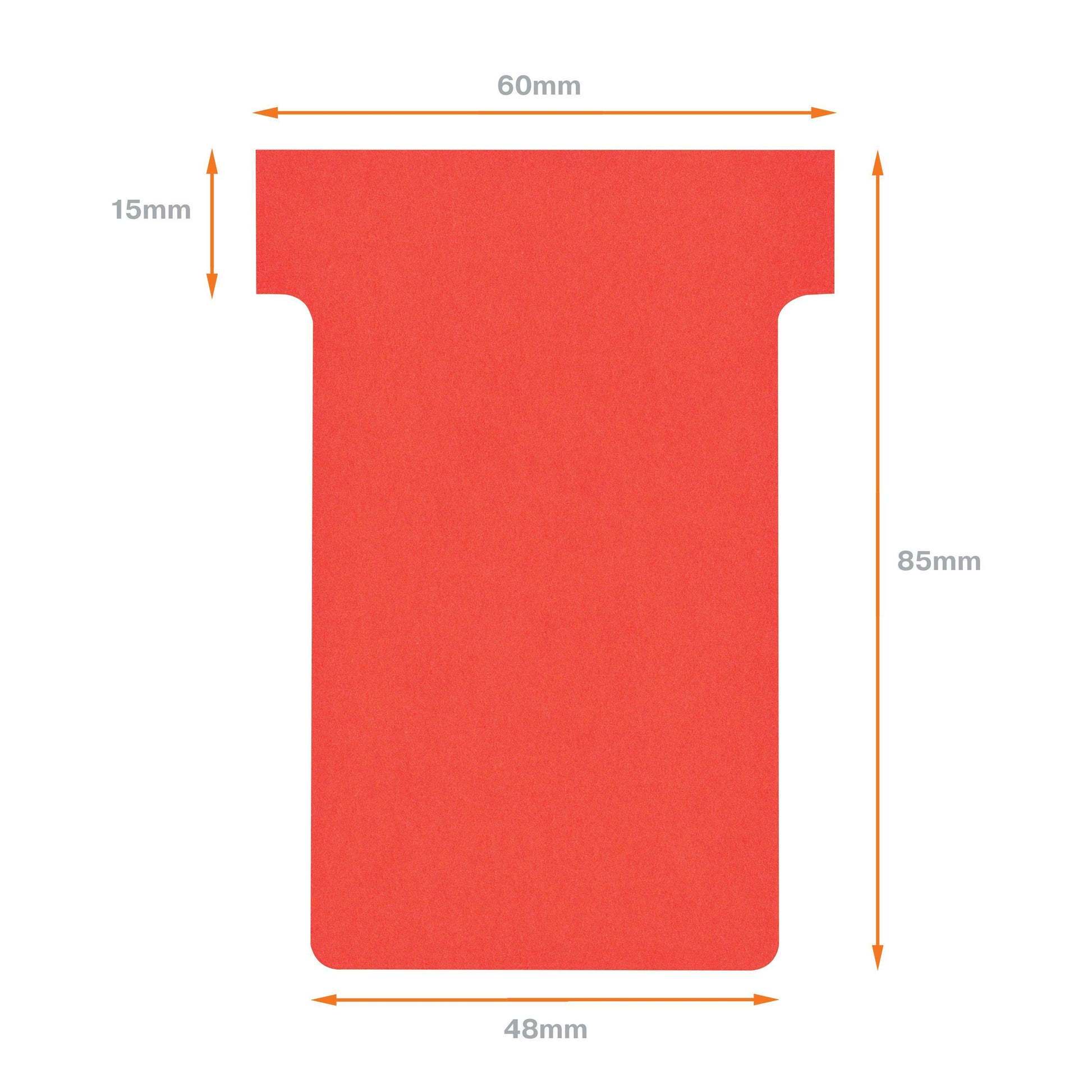 T-Kaart Nobo NR 2 48mm Rood, Pak van 100 - 3
