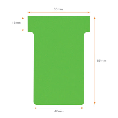 Planbord T-Kaart Nobo Nr 2 Groen, 48mm breed, pak 100 stuks - 4
