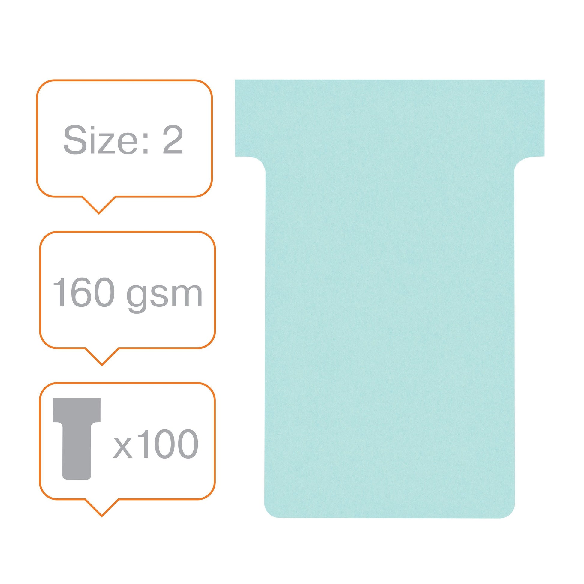 PLANBORD T-KAART Nobo Blauw 48mm, Pak à 100 stuks - 3
