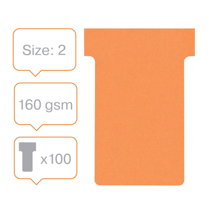 Planbord T-Kaart Nobo Nr 2 48mm Oranje, set van 100 stuks - 5