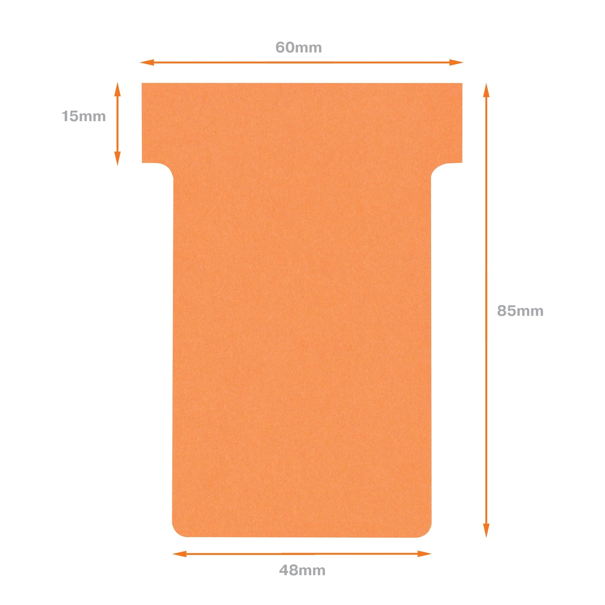 Planbord T-Kaart Nobo Nr 2 48mm Oranje, set van 100 stuks - 6