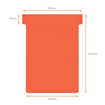 Planbord T-Kaart Nobo Nr 3 Rood, 80mm breed, pak 100 stuks - 4