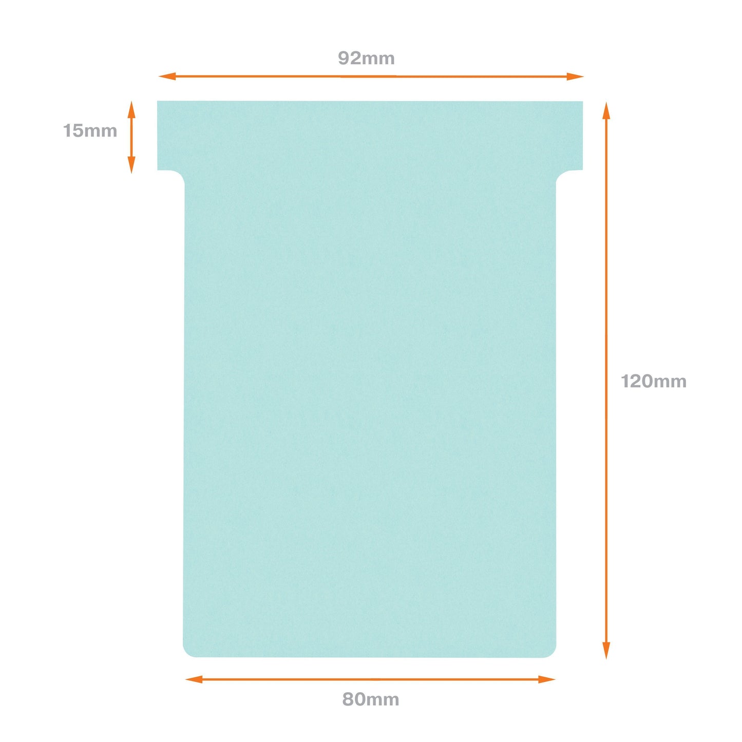 T-Kaart Nobo NR 3 80mm Blauw, Pak van 100 - 4