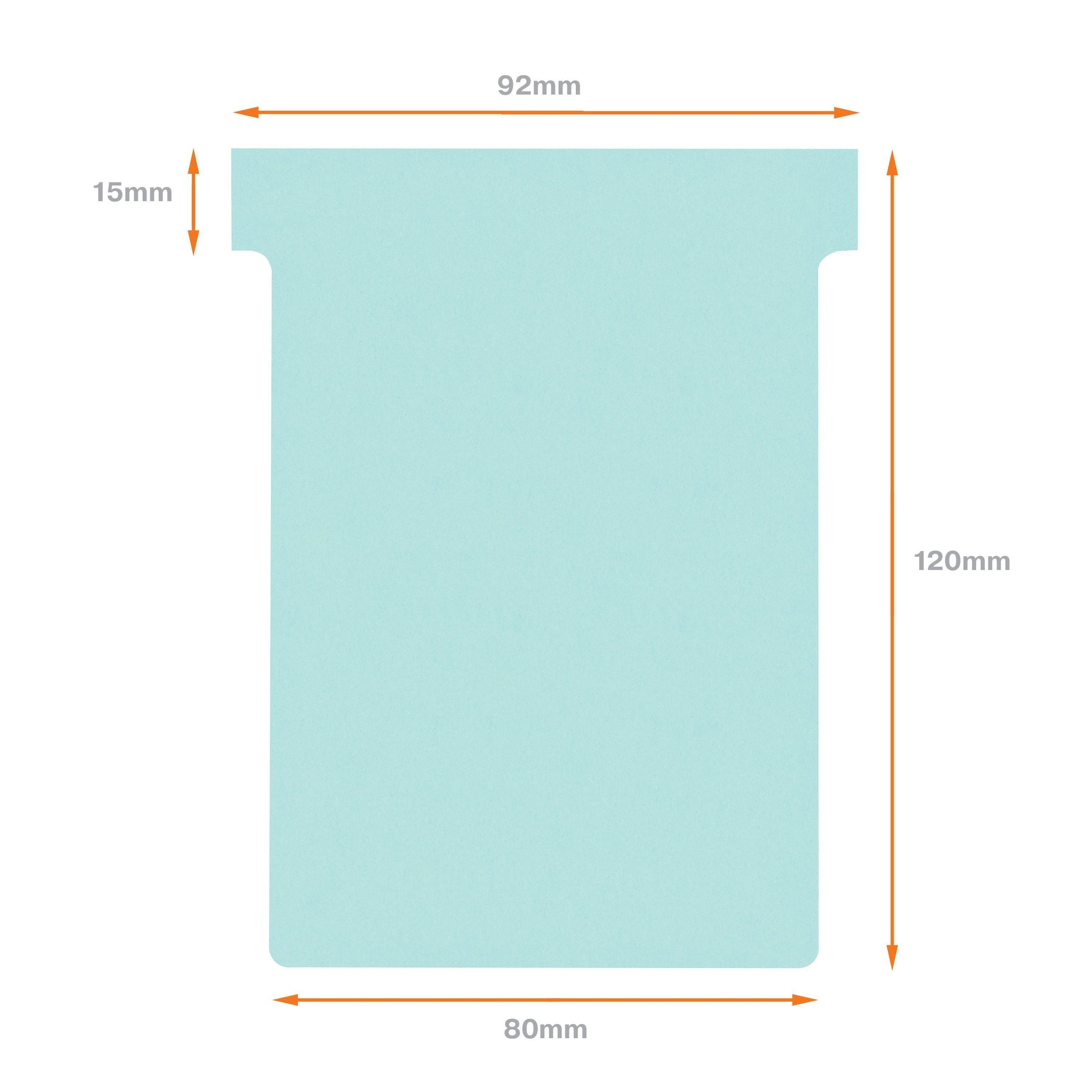 T-Kaart Nobo NR 3 80mm Blauw, Pak van 100 - 4