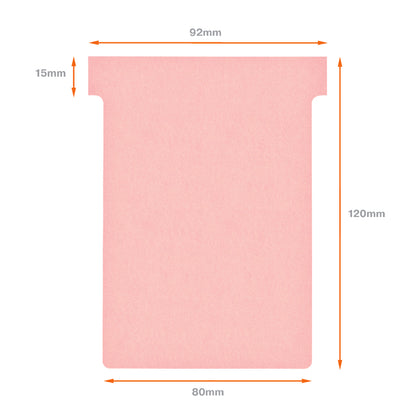Planbord T-Kaart Nobo Nr 3 80mm Roze, set van 100 stuks - 3