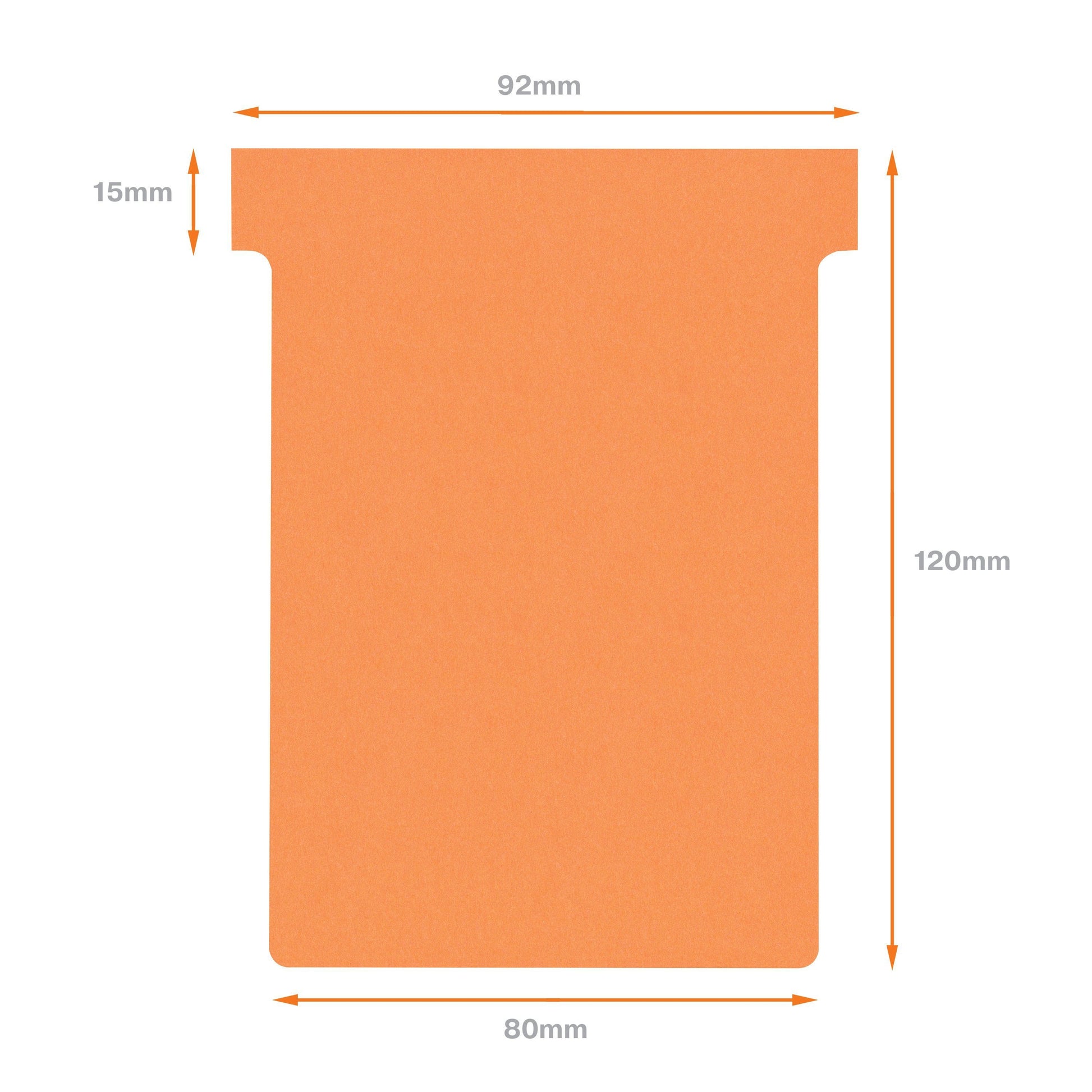 T-Kaart Nobo NR 3 80mm Oranje, Pak van 100 - 4