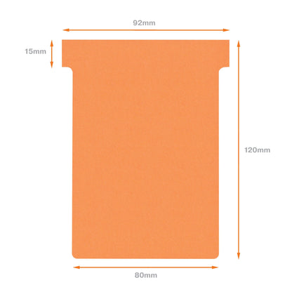 T-Kaart Nobo NR 3 80mm Oranje, Pak van 100 - 4