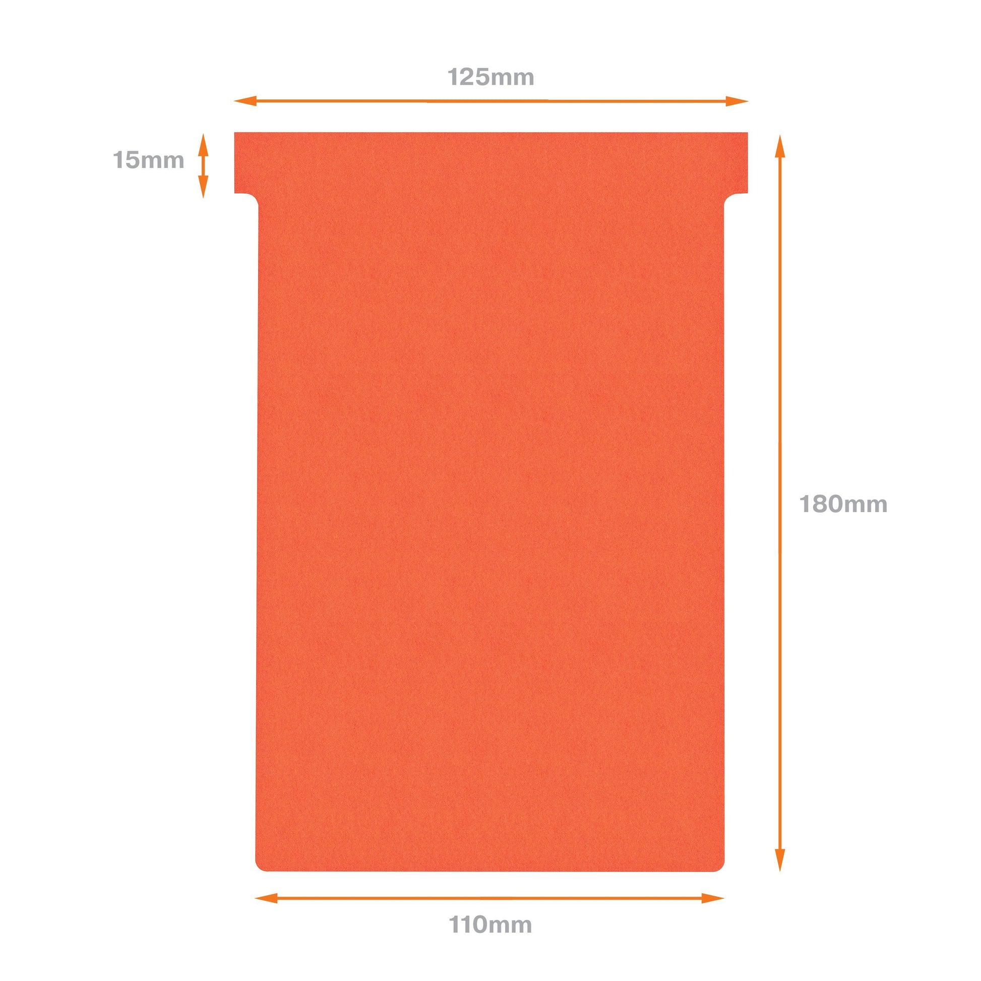Planbord T-Kaart NOBO 112mm Rood, Pak van 100 stuks - 4
